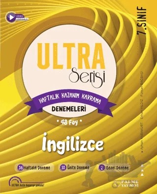 7. Sınıf Ultra Serisi İngilizce Deneme Kitabı (48 Föy) – Erhan Yıldız, Ayhan Karakurt, Furkan Bağdaşı – Palme Yayınları kitap kapağı