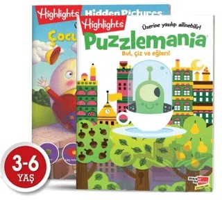 Highlights Puzzlemania (Wowo Bul, Çiz ve Eğlen) 2'li Set – Kolektif – Dikkat Atölyesi Yayınları kitap kapağı