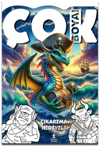 Çok Boya! - Çıkartmalı Dev Boyama Kitabı: Yaratıklar – Kolektif – Doğan Çocuk kitap kapağı