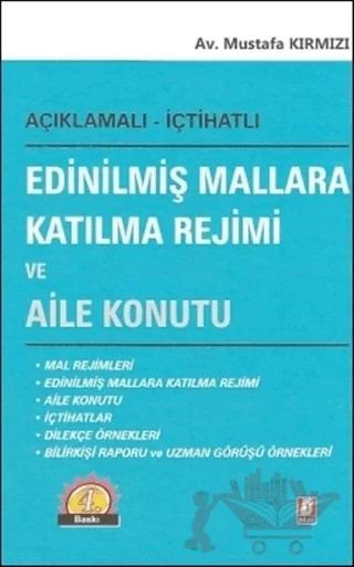 Edinilmiş Mallara Katılma Rejimi ve Aile Konutu – Mustafa Kırmızı – Bilge Yayınevi kitap kapağı
