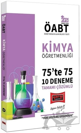 2021 ÖABT Kimya Öğretmenliği 75'te 75 Tamamı Çözümlü 10 Deneme Sınavı – Kolektif – Yargı Yayınevi kitap kapağı