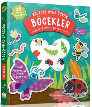 Keçeyle Oyna - Öğren Böcekler – Alice Barker – İndigo Çocuk kitap kapağı