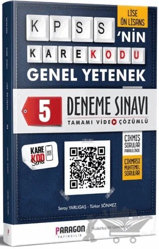 2022 KPSS Lise Ön Lisans KareKod Genel Yetenek 5 Deneme Çözümlü – Seray Yarlıgaş, Türker Sönmez – Paragon Yayıncılık kitap kapağı