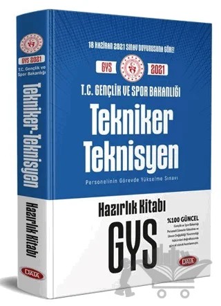 T.C. Gençlik ve Spor Bakanlığı GYS Tekniker Teknisyen Hazırlık Kitabı – Kolektif – Data Yayınları kitap kapağı