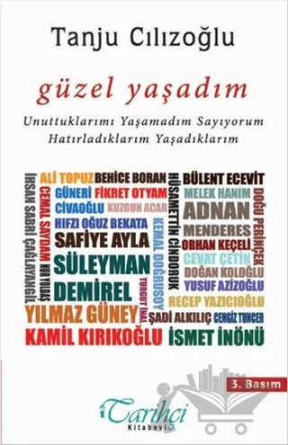 Güzel Yaşadım – Tanju Cılızoğlu – Tarihçi Kitabevi kitap kapağı