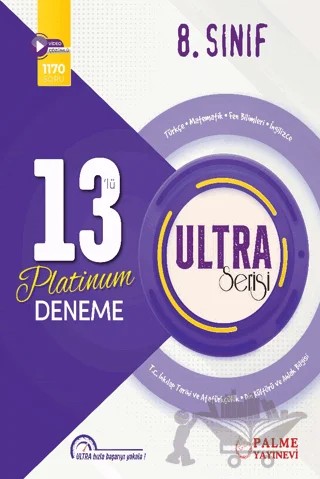 8. Sınıf Ultra 13' lü Platinum Deneme – Erhan Yıldız, Ayhan Karakurt, Zehra Yeliz Gürel, Ahmet Çelik, Suat Atasever, Kezban Sözen Taşkın, Esra Bek Gümüş – Palme Yayınları kitap kapağı