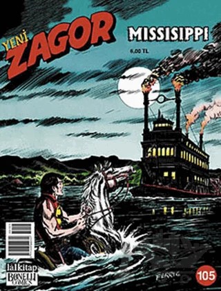 Yeni Zagor Sayı: 105 Missisippi – Lal Kitap kitap kapağı