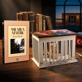 Anılarla Atatürk ve Atatürk Büstlü Ahşap Anıtkabir Işıklı Maket – Neriman Şimşek – Halk Kitabevi kitap kapağı