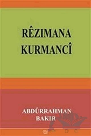 Rezımana Kurmanci – Abdürrahman Bakır – Ar Yayınları kitap kapağı