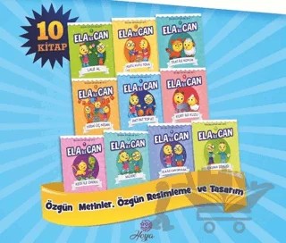 1. Sınıflar için Ela ile Can Serisi (10 Kitap Takım) – M.Cengiz Yılmaz – Hoya kitap kapağı