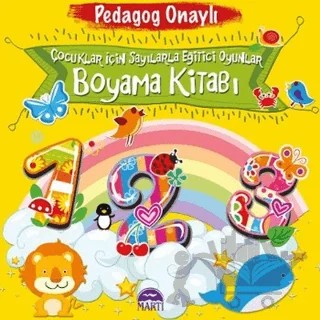 Çocuklar İçin Sayılarla Eğitici Oyunlar Boyama Kitabı – Kolektif – Martı Yayınları kitap kapağı