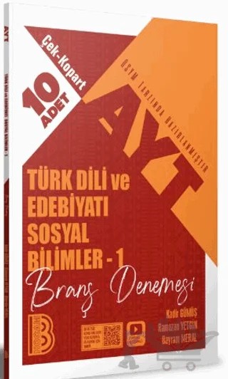 2026 AYT Türk Dili ve Edebiyatı Sosyal Bilimler - 1 Çek Kopar 10'lu – Kadir Gümüş, Ramazan Yetgin, Bayram Meral – Benim Hocam Yayınları kitap kapağı