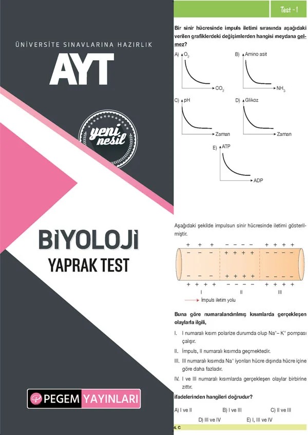 AYT Biyoloji Yaprak Test – Pegem Akademi Yayıncılık kitap kapağı