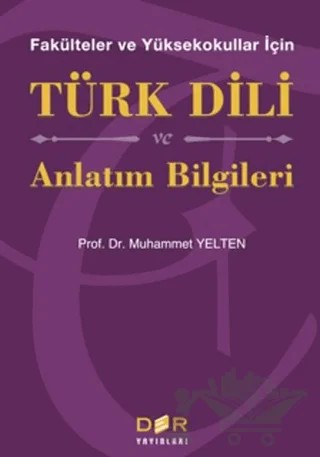 Türk Dili ve Anlatım Bilgileri – Muhammet Yelten – Der Yayınları kitap kapağı