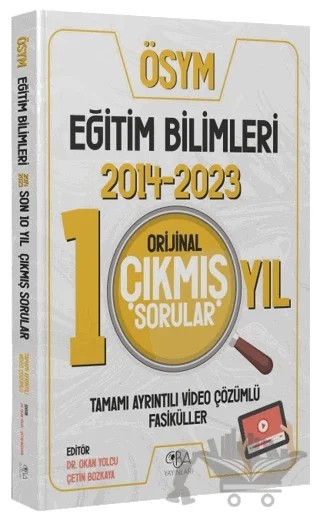 KPSS Eğitim Bilimleri 2014-2023 Orijinal Son 10 Yıl Çıkmış Sorular Video Çözümlü – Okan Yolcu – CBA Akademi kitap kapağı