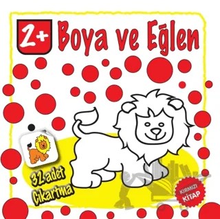 Boya ve Eğlen - Kırmızı Kitap - 32 Adet Çıkartma – Kolektif – Parıltı Yayınları kitap kapağı