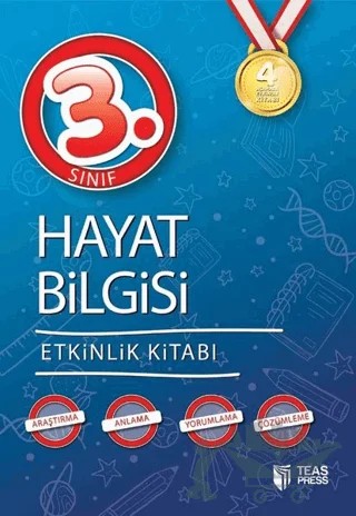 4 Aşamada Etkinlik Kitabı - 3. Sınıf Hayat Bilgisi Etkinlik Kitabı – Kolektif – Teas Press kitap kapağı