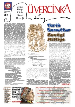Üvercinka Dergisi Sayı 92 - Haziran 2022 – Üvercinka Dergisi kitap kapağı