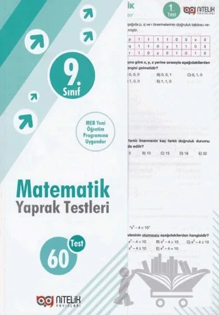9. Sınıf Matematik Yaprak Test – Kolektif – Nitelik Yayınları - Bayilik kitap kapağı