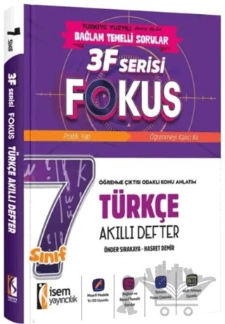 7. Sınıf Türkçe 3F Fokus Akıllı Defter – Hasret Demir, Önder Sarıkaya – İSEM Yayıncılık kitap kapağı