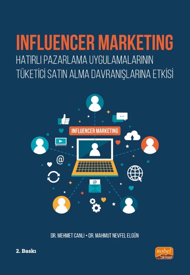 INFLUENCER MARKETING - Hatırlı Pazarlama Uygulamalarının Tüketici Satın Alma Davranışlarına Etkisi – Mehmet Çanlı, Mahmut Nevfel Elgün – Nobel Bilimsel Eserler kitap kapağı