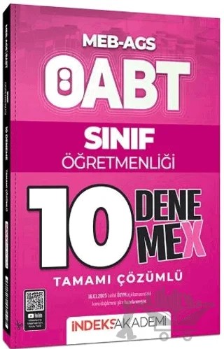 ÖABT MEB - AGS Sınıf Öğretmenliği 10 DenemeX Çözümlü – Kollektif – İndeks Akademi Yayıncılık kitap kapağı