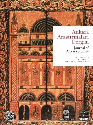 Ankara Araştırmaları Dergisi Cilt 4 Sayı: 1 Haziran 2016 – VEKAM (Koç Üniversitesi Vehbi Koç Ankara Araştırmaları Uygulama ve Araştırma Merkezi) kitap kapağı