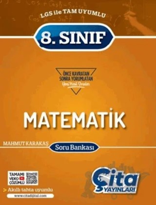 8.Sınıf Matematik Soru Bankası – Mahmut Karakaş – Çita Yayınları kitap kapağı