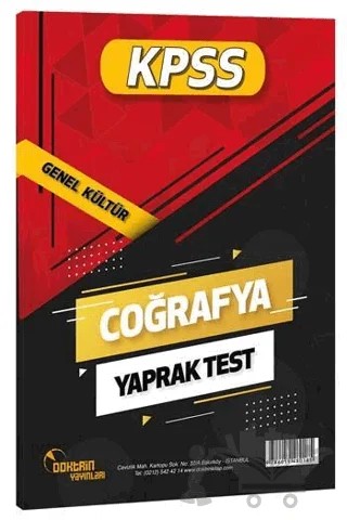 2021 KPSS Coğrafya Yaprak Test – Kolektif – Doktrin Yayınları kitap kapağı