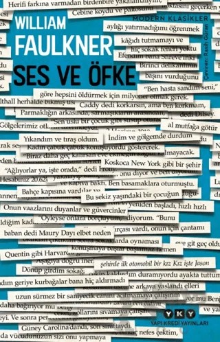 Ses ve Öfke – William Faulkner – Yapı Kredi Yayınları kitap kapağı