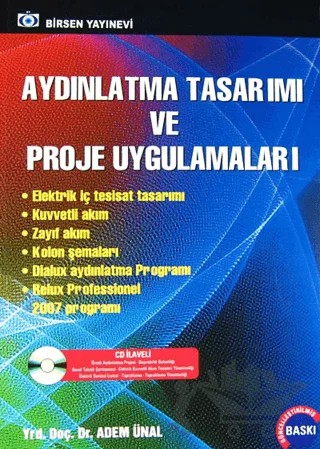 Aydınlatma Tasarımı ve Proje Uygulamaları – Adem Ünal – Birsen Yayınevi kitap kapağı