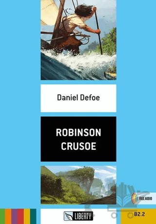 Robinson Crusoe (Step Up) B2.2 – Daniel Defoe – Liberty kitap kapağı