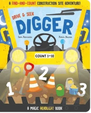 Drive and Seek Digger - A Magic Headlight Book – Jenny Copper – IMAGINE THAT kitap kapağı