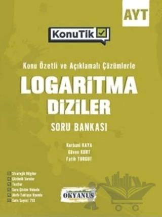 AYT KonuTik Logaritma Diziler Soru Bankası – Kolektif – Okyanus Yayınları kitap kapağı