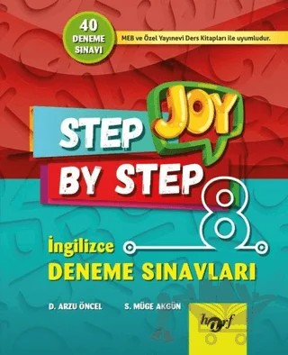 Step By Step Joy 8. Sınıf İngilizce Deneme Sınavları – Kolektif – Harf Eğitim Yayıncılık kitap kapağı