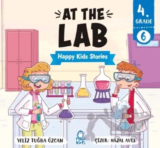 At The Lab – Happy Kids Stories 4 (4. Sınıf İngilizce Hikaye) – Tuğba Özcan – Mavi Kirpi Yayınları kitap kapağı