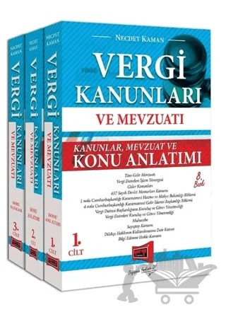 Vergi Kanunları Mevzuatı Seti (3 Kitap Takım) – Necdet Kaman – Yargı Yayınevi kitap kapağı