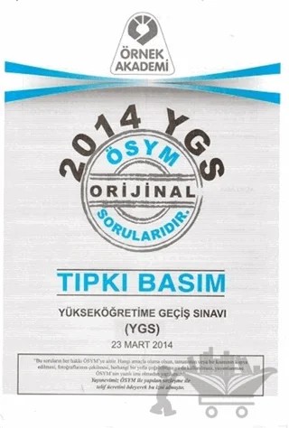 2014 YGS ÖSYM Tıpkı Basım Soru Kitapçığı – Kolektif – Örnek Akademi kitap kapağı