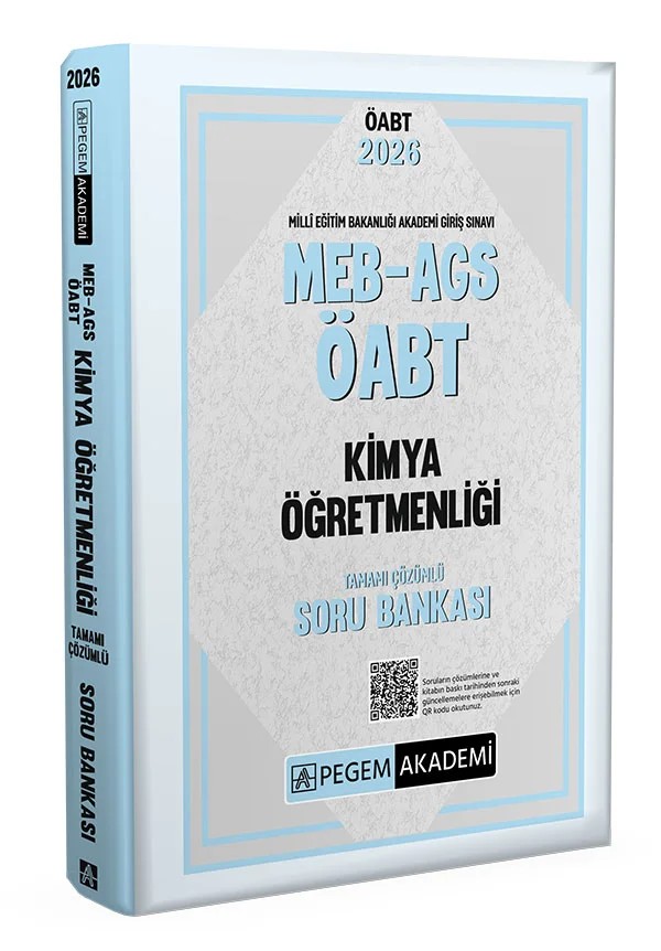 2026 MEB AGS ÖABT Kimya Öğretmenliği Tamamı Çözümlü Soru Bankası – Pegem Akademi Yayıncılık kitap kapağı