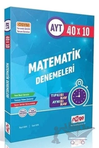 AYT 40x10 Matematik Denemeleri – Kolektif – Nego Yayınları kitap kapağı
