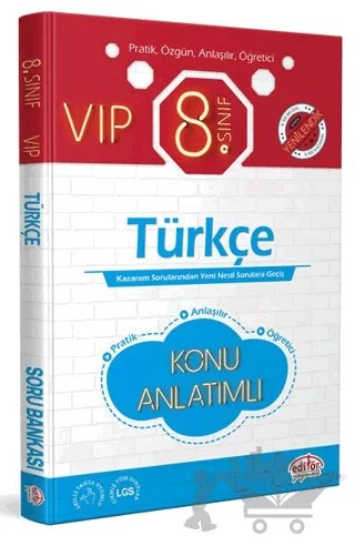 8. Sınıf VIP Türkçe Konu Anlatımı – Kolektif – Editör Yayınevi kitap kapağı