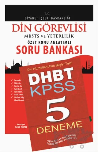 DHBT Din Hizmetleri Alan Bilgisi Deneme Testi İlaveli Soru Bankası – Fatih Güzel – Mercan Okul Yayınları kitap kapağı