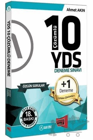 Akın Dil Yargı YDS 10+1 Deneme Video Çözümlü – Ahmet Akın – Akın Dil Eğitim kitap kapağı