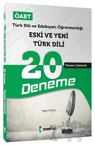 ÖABT Türk Dili Edebiyatı Eski ve Yeni Türk Dili 20 Deneme Çözümlü – Yaşar Hoca – Edebiyat TV Yayınları kitap kapağı
