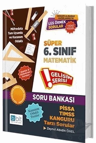 Süper 6. Sınıf Matematik Soru Bankası – Zeynel Abidin Önel – Bulut Eğitim ve Kültür Yayınları kitap kapağı