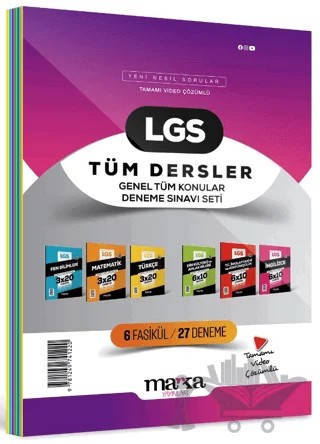2025 LGS Genel Konular Tüm Dersler Deneme Sınavı Seti 6 Fasikül 27 Deneme – Kolektif – Marka Yayınları kitap kapağı