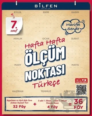 7. Sınıf Türkçe Hafta Hafta Ölçüm Noktası – Kolektif – Bilfen Yayıncılık kitap kapağı