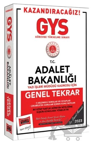 Yargı Yayınları 2023 Adalet Bakanlığı GYS Yazı İşleri Müdür Kadrosu İçin Genel Tekrar – Kolektif – Yargı Yayınevi kitap kapağı