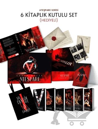 Ateşpare Serisi - 6 Kitaplık Hediyeli Kutulu Set CİLTLİ – Ceren Melek – Ephesus Yayınları kitap kapağı
