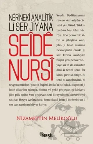 Nerineki Analitik Li Ser Jîyana Seide Nursi – Nizamettin Melikoğlu – Nesil Yayınları kitap kapağı